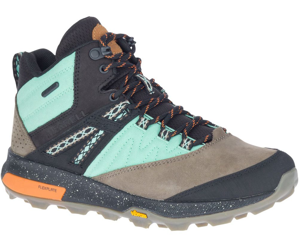 Kozaki Merrell Damskie Kolorowe - Zion Mid Waterproof X Unlikely Hikers Wide Width - 364817-HQE